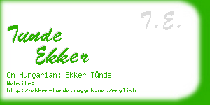 tunde ekker business card