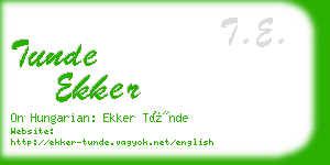 tunde ekker business card